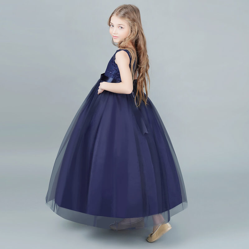 Robe Longue Fille pour Mariage Princesse Magique