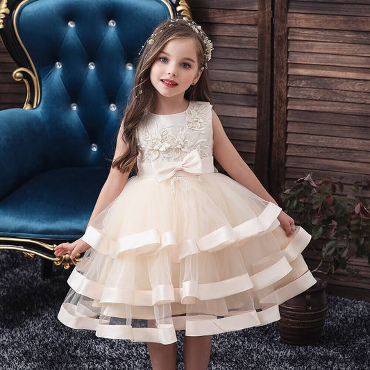 Robe princesse beige