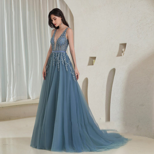 Robe princesse bleue adulte