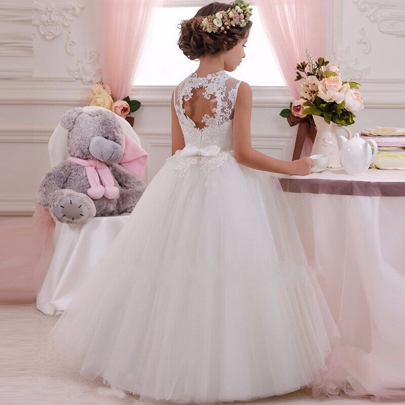 Robe de princesse 2024 blanche pour petite fille