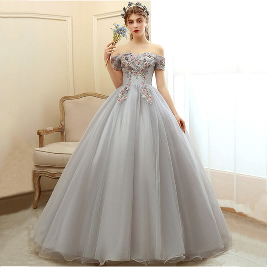 Robe princesse col bateau