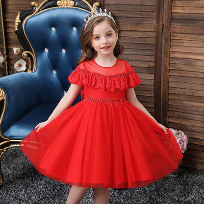 Robe princesse coquelicot