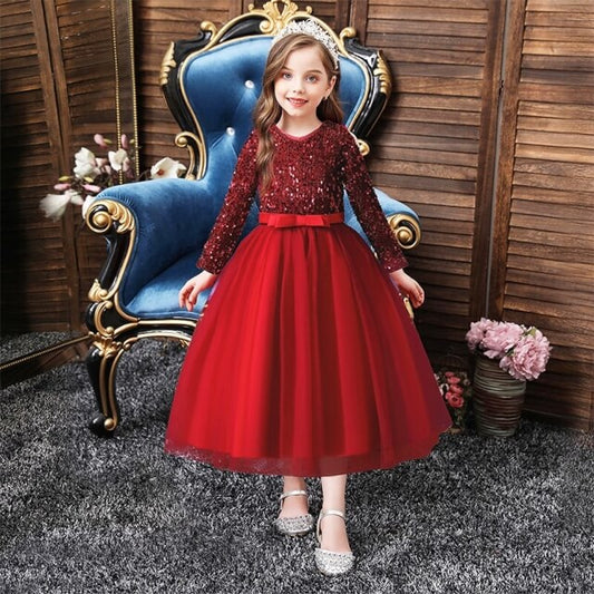 Robe Rouge Princesse Bébé Fille