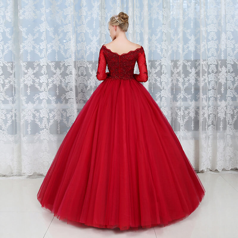 Robe princesse rouge femme