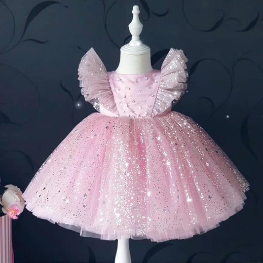 Robe rose bebe fille