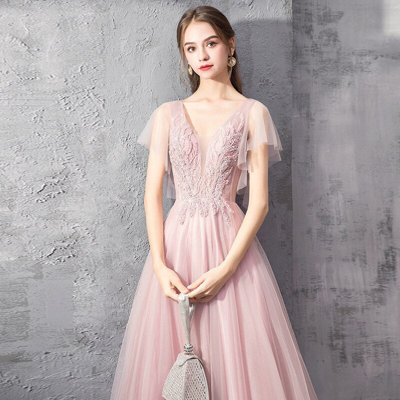 Robe tulle rose online femme