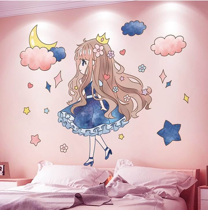 Sticker mural chambre princesse