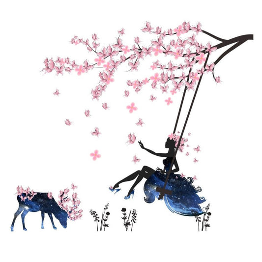 Stickers arbre balancoire