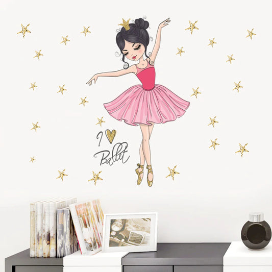 Stickers chambre fille danseuse