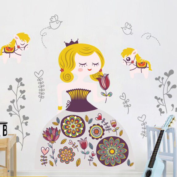 Stickers chambre fille fleurs