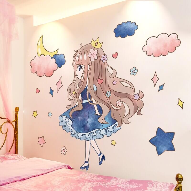 Stickers chambre royale fille