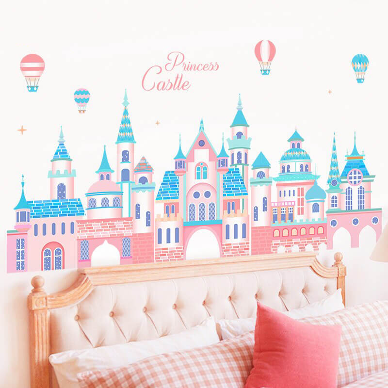Stickers chateau chambre fille