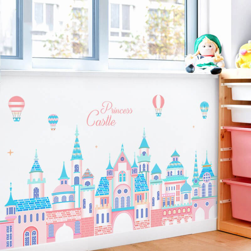 Stickers chateau princesse geant