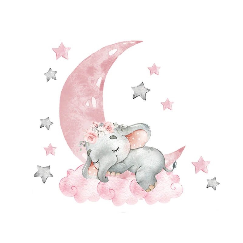 Stickers elephant lune