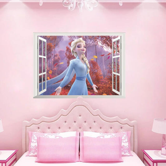 Stickers fenetre princesse