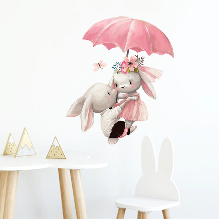 Stickers lapin rose