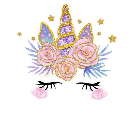 Stickers licorne paillette