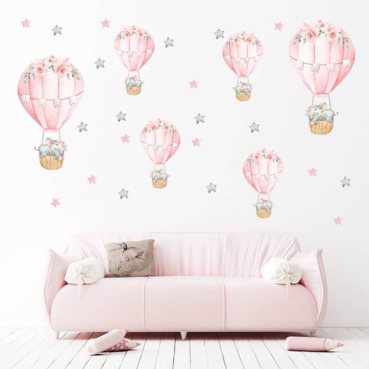 Stickers mongolfiere chambre bebe