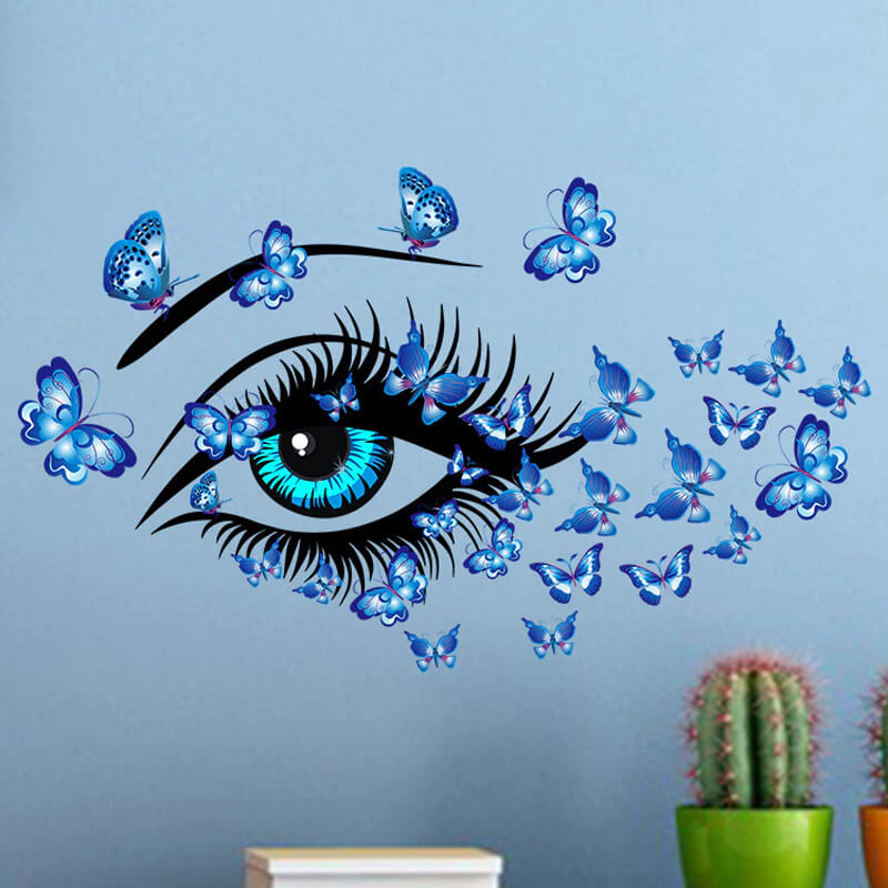 Stickers papillon yeux