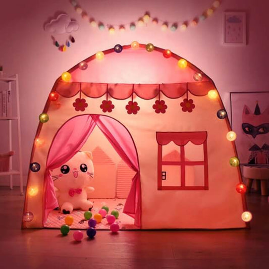 Portable Tente pour enfants Pliant Enfants Tentes Tipi Baby Play House  Grande Filles Rose Princesse Château Chambre d'enfant Décor